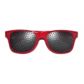 Pinhole bril met rood montuur